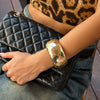 Wholesale Metal Exaggerated Geometric Style Electroplated Wide Bracelet