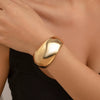 Wholesale Metal Exaggerated Geometric Style Electroplated Wide Bracelet