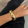 Wholesale Metal Exaggerated Geometric Style Electroplated Wide Bracelet