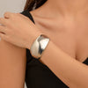 Wholesale Metal Exaggerated Geometric Style Electroplated Wide Bracelet