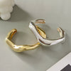 Wholesale Metal Exaggerated Geometric Style Electroplated Wide Bracelet
