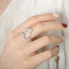 Wholesale Metal Fashionable Gold Plated Nonfading Irregular Heartshaped Titanium Steel Ring With Electroplating For Unisex