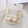 Wholesale Metal Female Hairpin Duckbill Clip Side Clip With Conch Starfish Shell Design Electroplated Hair Accessories