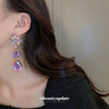Wholesale Metal Flower Diamond Drop Earrings Fashion Luxury Style