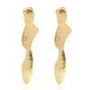 Wholesale Metal Flower Earrings Simple Retro Irregular Gold Plated For Women