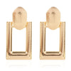 Wholesale Metal Flower Earrings Simple Retro Irregular Gold Plated For Women
