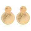 Wholesale Metal Flower Earrings Simple Retro Irregular Gold Plated For Women