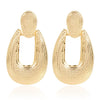Wholesale Metal Flower Earrings Simple Retro Irregular Gold Plated For Women