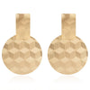 Wholesale Metal Flower Earrings Simple Retro Irregular Gold Plated For Women