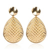 Wholesale Metal Flower Earrings Simple Retro Irregular Gold Plated For Women
