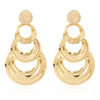 Wholesale Metal Flower Earrings Simple Retro Irregular Gold Plated For Women