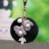 Wholesale Metal Flower Keychain Pendant For Female Plush And Cute Design