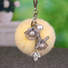 Wholesale Metal Flower Keychain Pendant For Female Plush And Cute Design
