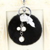 Wholesale Metal Flower Keychain Pendant For Female Plush And Cute Design