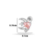 Wholesale Metal Flower Pattern Electroplated Titanium Steel Thin Rod Double Head Screw Women's Niche Cartilage Earrings
