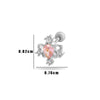 Wholesale Metal Flower Pattern Electroplated Titanium Steel Thin Rod Double Head Screw Women's Niche Cartilage Earrings