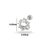 Wholesale Metal Flower Pattern Electroplated Titanium Steel Thin Rod Double Head Screw Women's Niche Cartilage Earrings