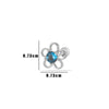 Wholesale Metal Flower Pattern Electroplated Titanium Steel Thin Rod Double Head Screw Women's Niche Cartilage Earrings
