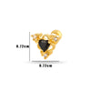 Wholesale Metal Flower Pattern Electroplated Titanium Steel Thin Rod Double Head Screw Women's Niche Cartilage Earrings