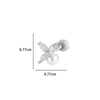 Wholesale Metal Flower Star Inlaid Zircon Earrings With Electroplating For Women