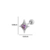 Wholesale Metal Flower Star Inlaid Zircon Earrings With Electroplating For Women