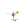 Wholesale Metal Flower Star Inlaid Zircon Earrings With Electroplating For Women