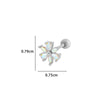 Wholesale Metal Flower Star Inlaid Zircon Earrings With Electroplating For Women