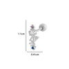 Wholesale Metal Flower Star Inlaid Zircon Earrings With Electroplating For Women