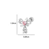 Wholesale Metal Flower Star Inlaid Zircon Earrings With Electroplating For Women
