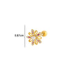 Wholesale Metal Flower Star Inlaid Zircon Earrings With Electroplating For Women