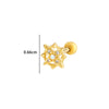 Wholesale Metal Flower Star Inlaid Zircon Earrings With Electroplating For Women