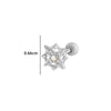 Wholesale Metal Flower Star Inlaid Zircon Earrings With Electroplating For Women