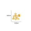Wholesale Metal Flower Star Inlaid Zircon Earrings With Electroplating For Women
