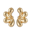 Wholesale Metal Flower Water Drop Earrings Gold Plated For Women