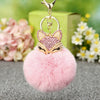 Wholesale Metal Fox Head Rhinestone Keychain For Women's Bags
