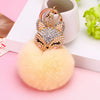 Wholesale Metal Fox Head Rhinestone Keychain For Women's Bags