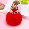 Wholesale Metal Fox Head Rhinestone Keychain For Women's Bags