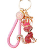 Wholesale Metal Fox Key Chain And Bag Pendant With Rhinestones Creative Design For Women