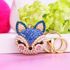 Wholesale Metal Fox Key Chain And Bag Pendant With Rhinestones Creative Design For Women