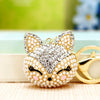 Wholesale Metal Fox Key Chain And Bag Pendant With Rhinestones Creative Design For Women