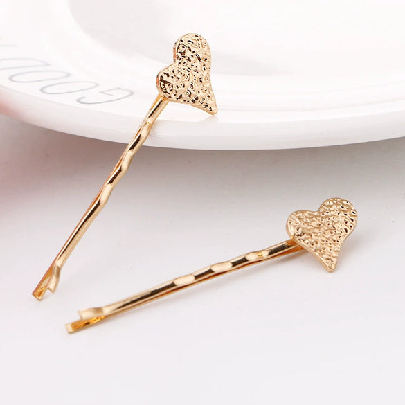 Wholesale Metal Frosted Star Moon Peach Heart Electroplated Women's Side Clip Bangs Clip