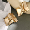 Wholesale Metal Geometric Asymmetrical Exaggerated Stylish Women's Earrings With Electroplating