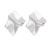 Wholesale Metal Geometric Asymmetrical Exaggerated Stylish Women's Earrings With Electroplating