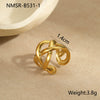 Wholesale Metal Geometric Ball Staggered Ring For Women Light Luxury Style Electroplated