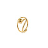 Wholesale Metal Geometric Ball Staggered Ring For Women Light Luxury Style Electroplated