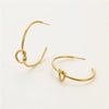 Wholesale Metal Geometric Cring Earrings Stainless Steel Electroplating For Women Retro Style