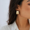 Wholesale Metal Geometric Cshaped Stud Earrings For Women Retro Hip Hop Style With Electroplating