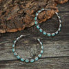 Wholesale Metal Geometric Cshaped Turquoise Earrings With Electroplating
