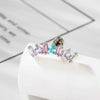 Wholesale Metal Geometric Curved Piercing Earrings Set With Zirconia