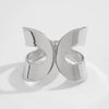 Wholesale Metal Geometric Doublering Opening Bracelet With Electroplating For Women
